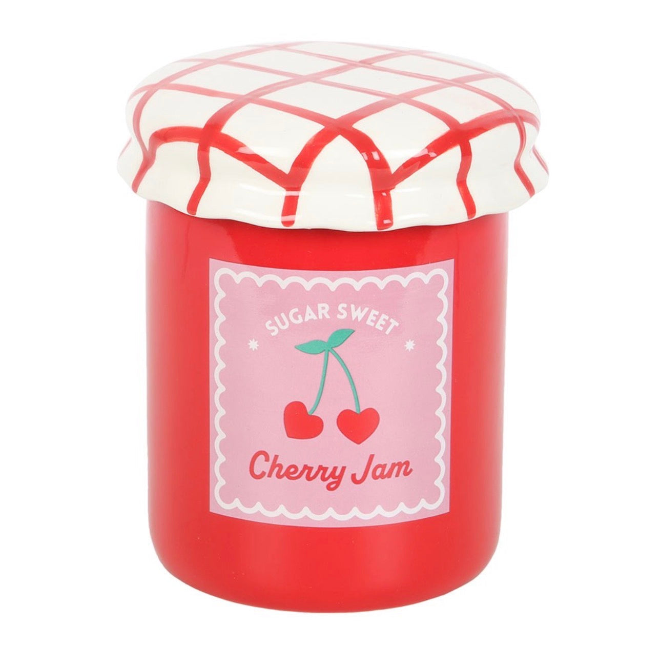 QUEMADOR DE ACEITE Y CALENTADOR DE CERA EN FRASCO DE MERMELADA DE CEREZA