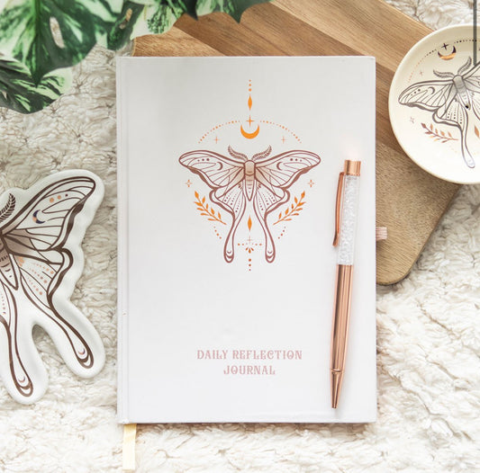 Libreta de reflexión diaria de Luna Moth