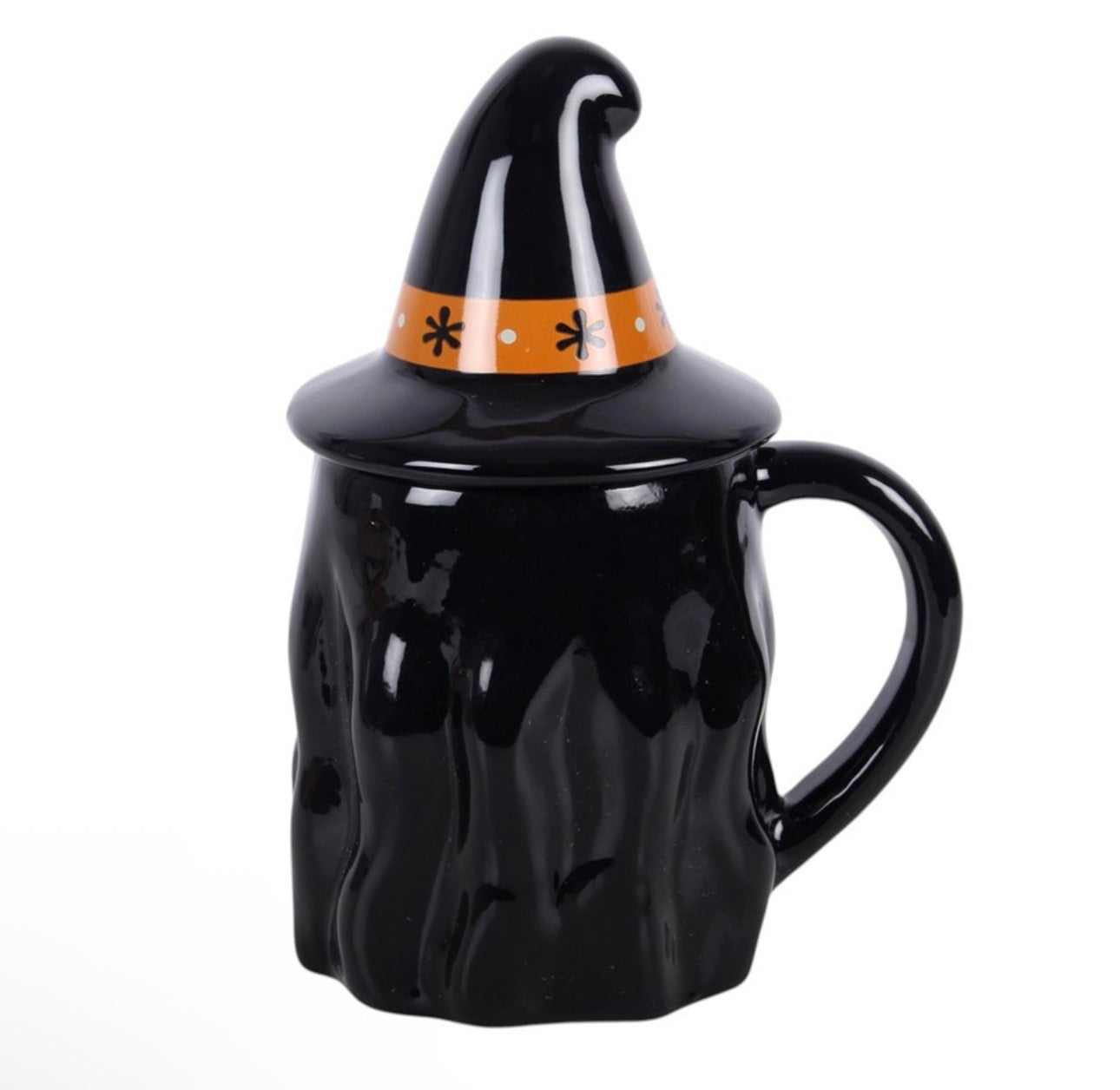 TAZA CON TAPA DE BRUJA FOLCLÓRICA TERRIBLE