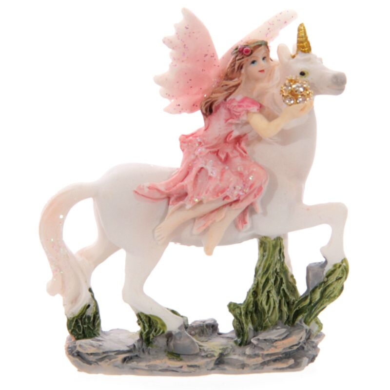 Figura Hada Floral y Unicornio con bolsa de regalo