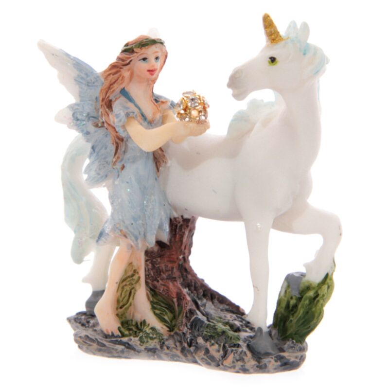 Figura Hada Floral y Unicornio con bolsa de regalo