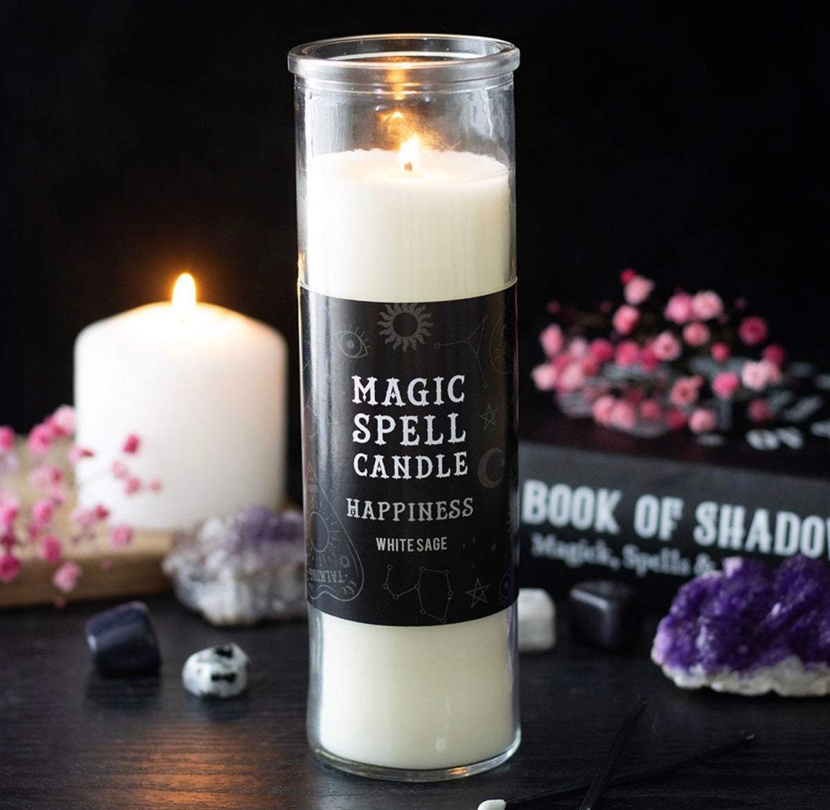 VELA DE TUBO «HAPPINESS WHITE SAGE MAGIC SPELL»