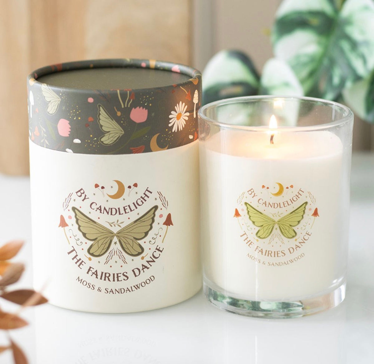 VELA «FAIRY WING» CON AROMA A MUSGO Y SÁNDALO