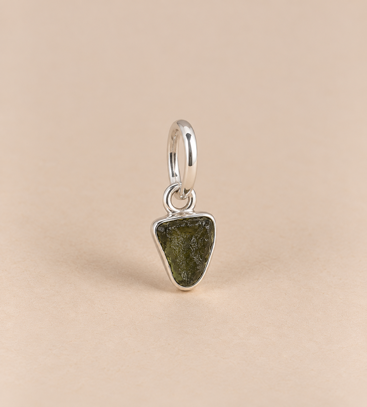 Colgante de Moldavita plata 925