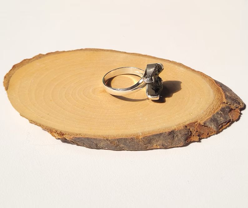 Anillo moldavita con (Certificado autenticidad)