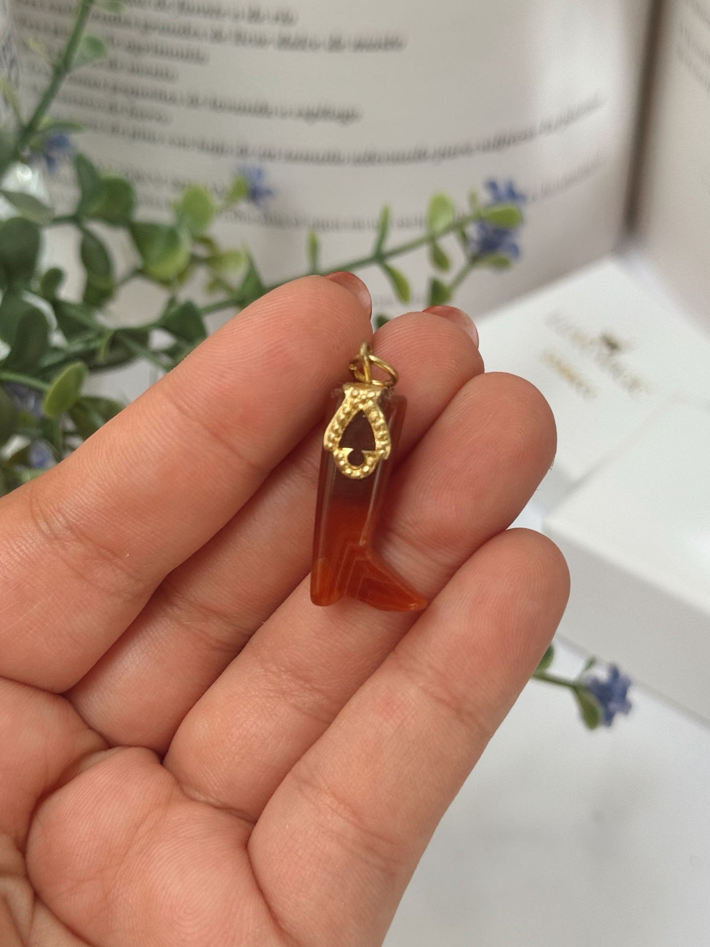 Colgante Botas de mineral acero inoxidable