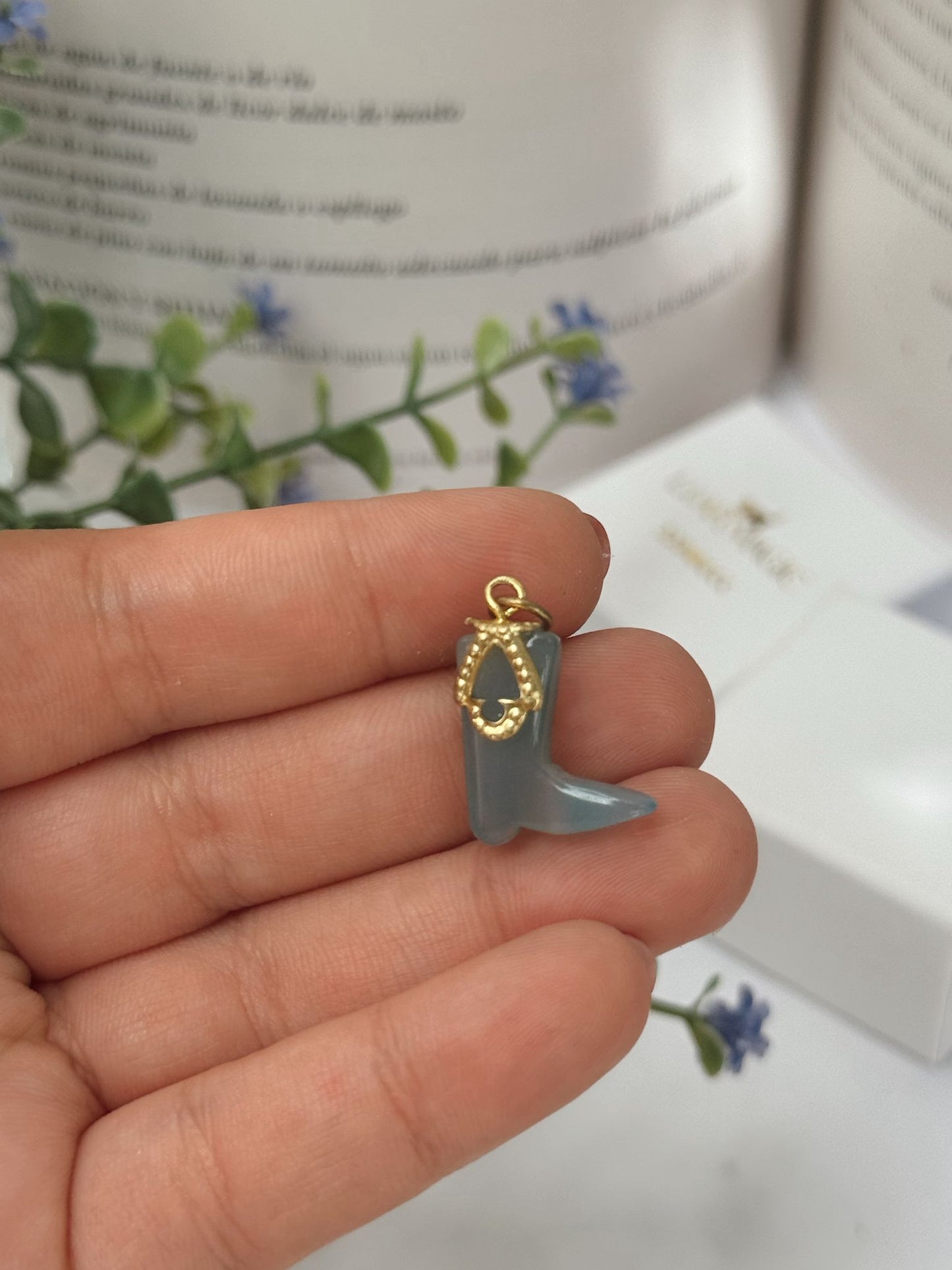 Colgante Botas de mineral acero inoxidable