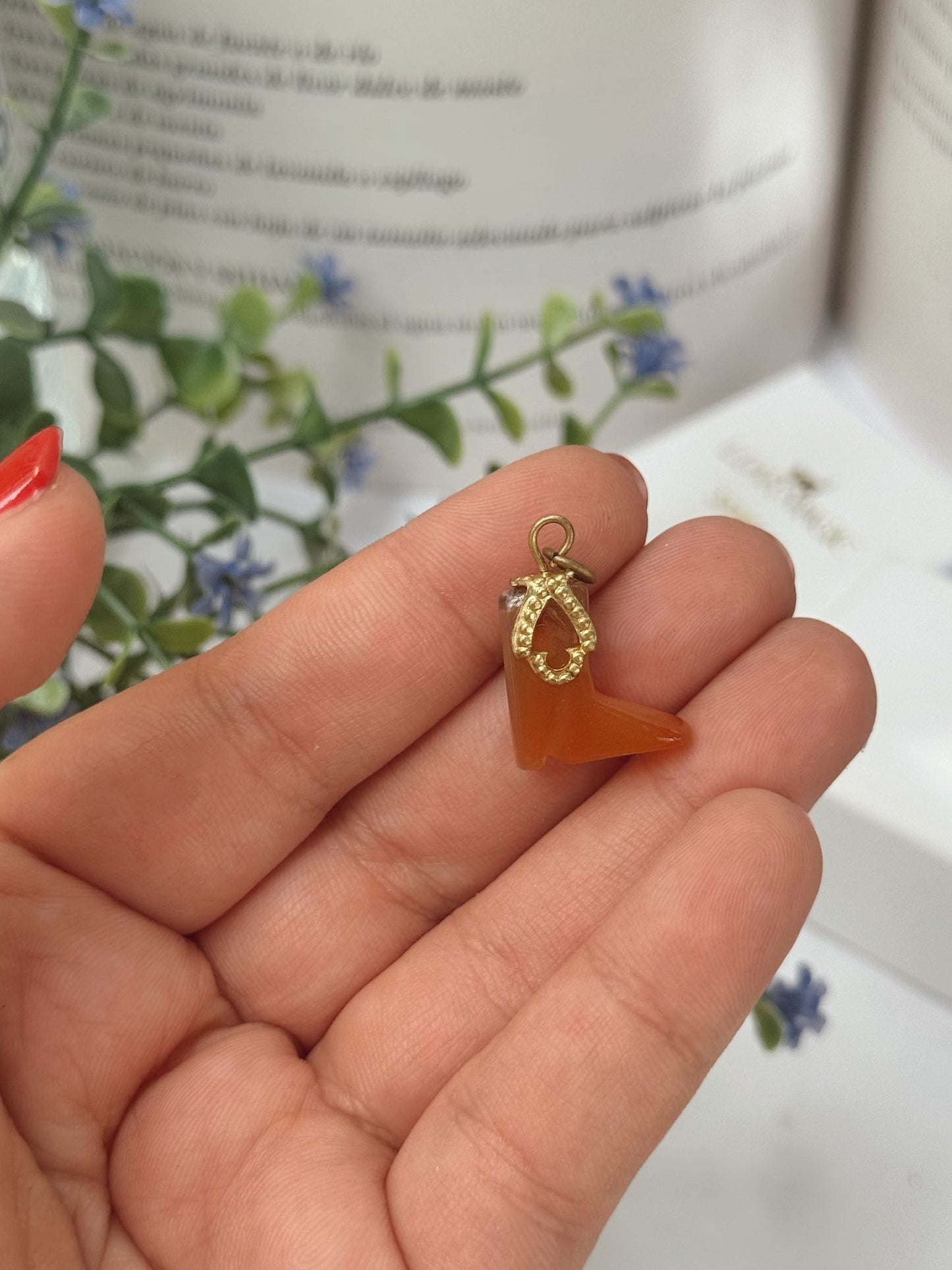 Colgante Botas de mineral acero inoxidable