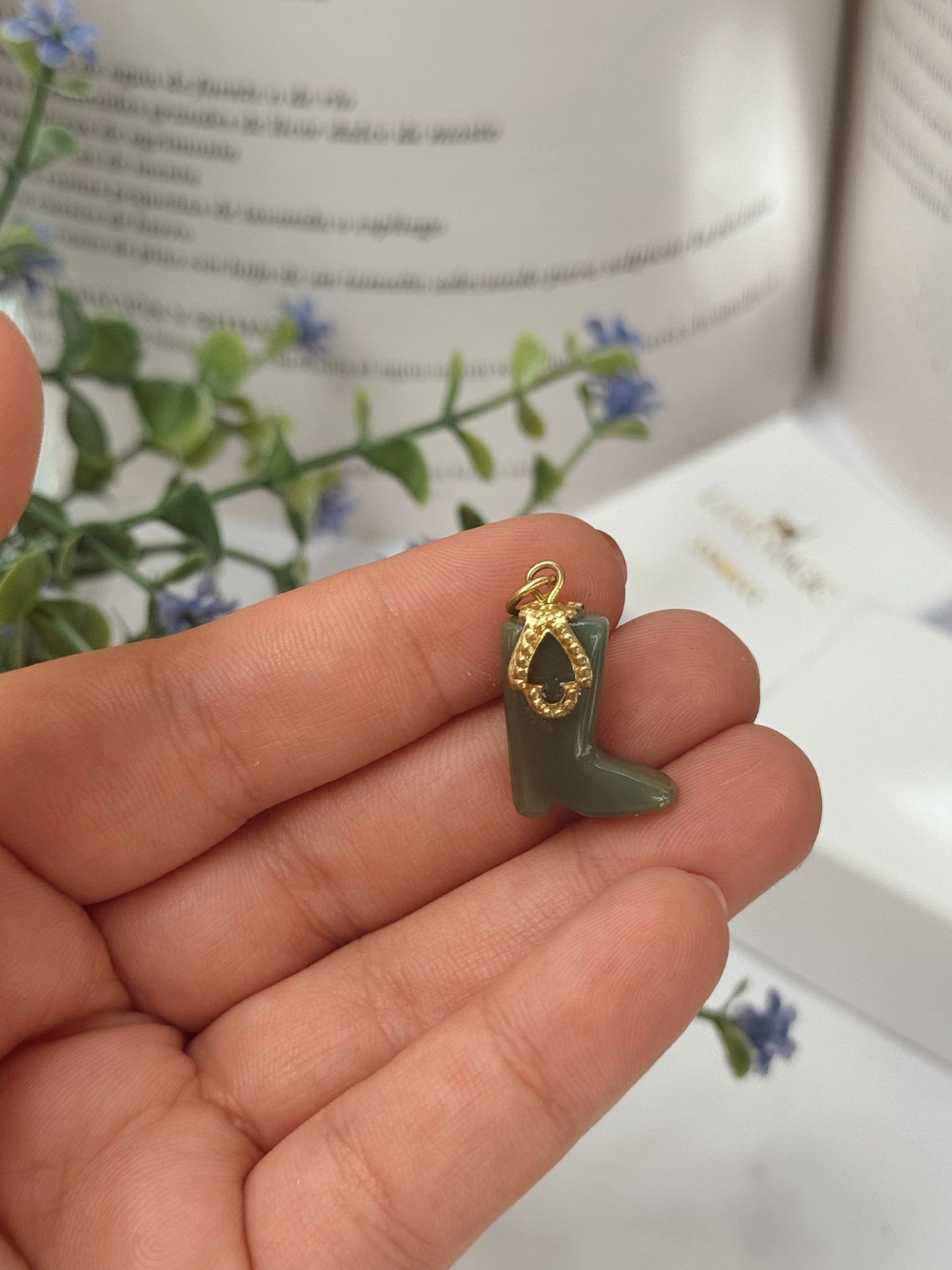 Colgante Botas de mineral acero inoxidable