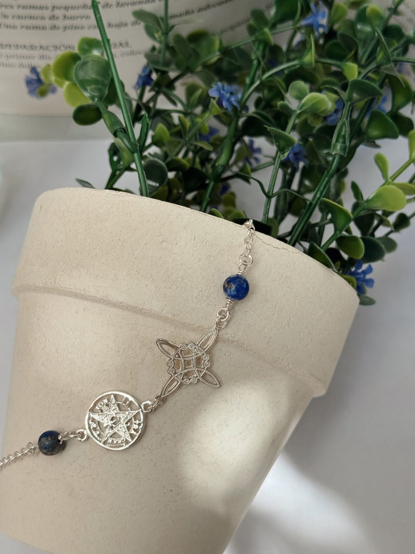 Pulsera triple protección plata 925