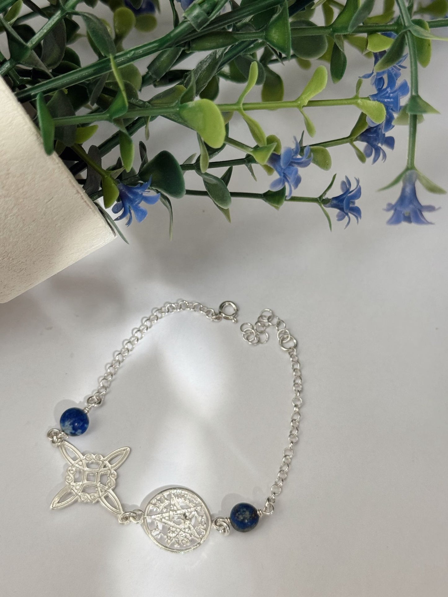 Pulsera triple protección plata 925