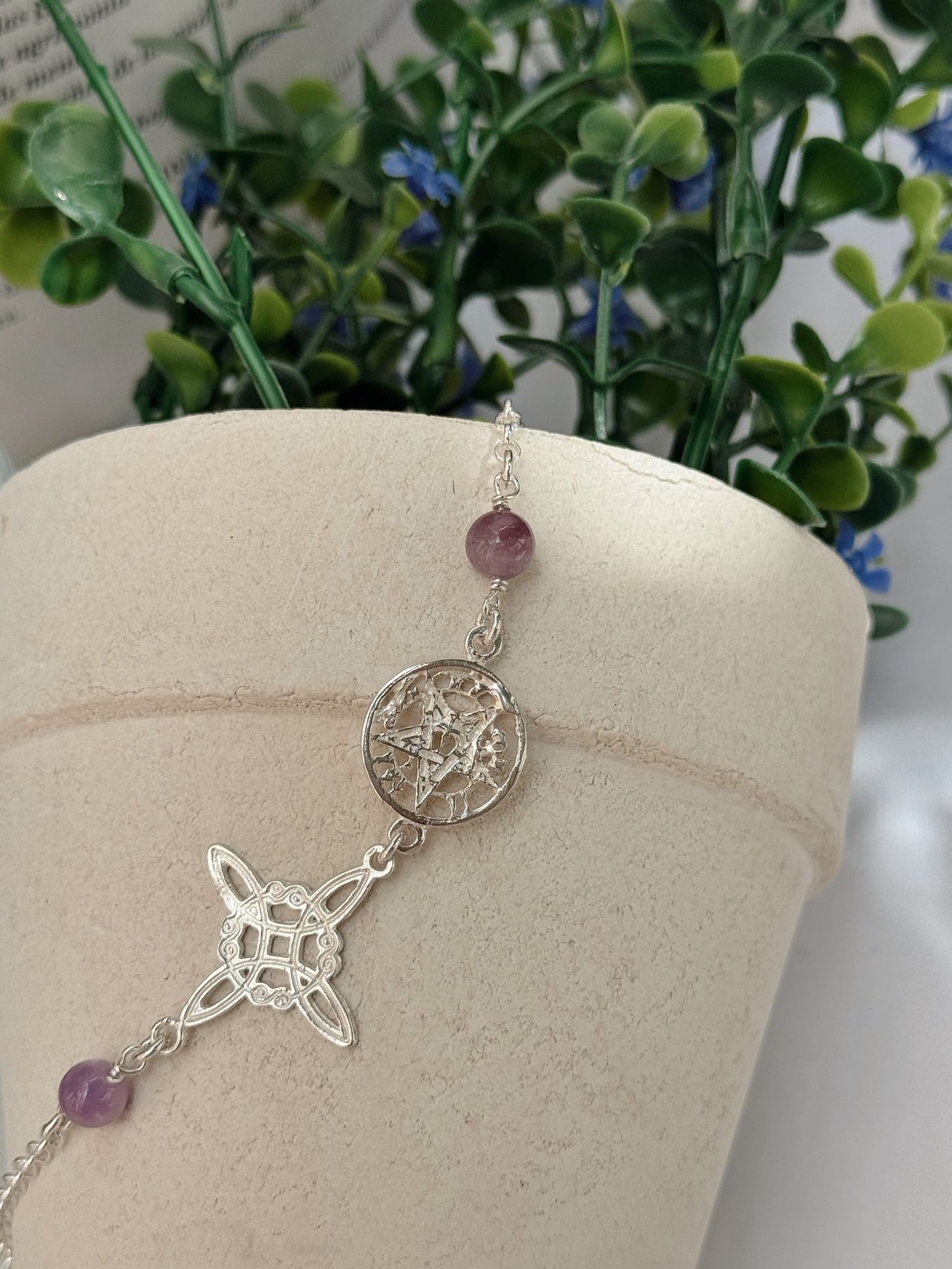 Pulsera triple protección plata 925