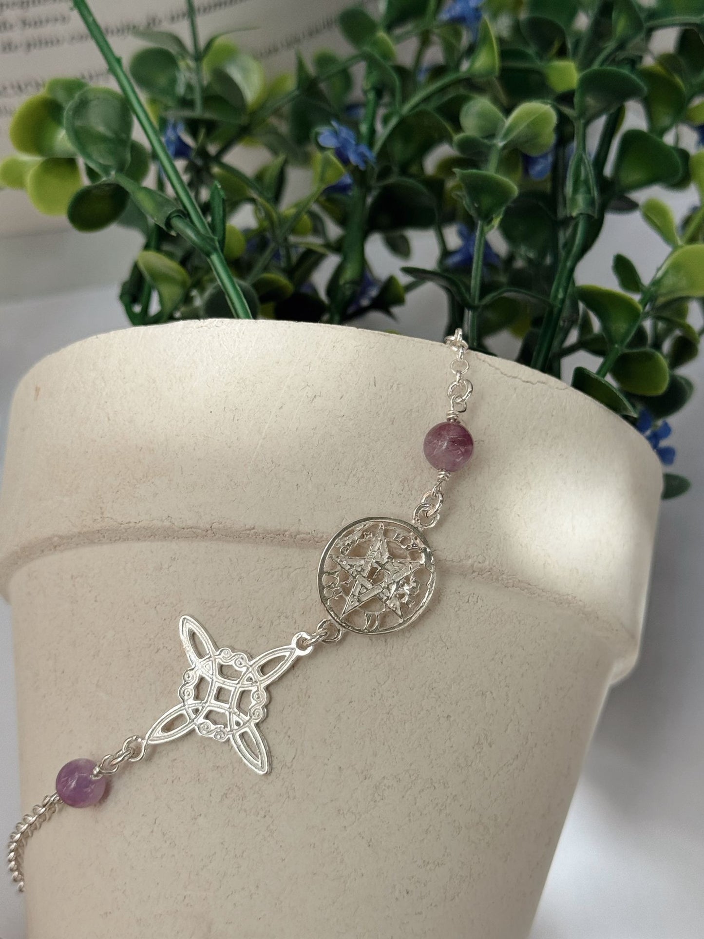 Pulsera triple protección plata 925