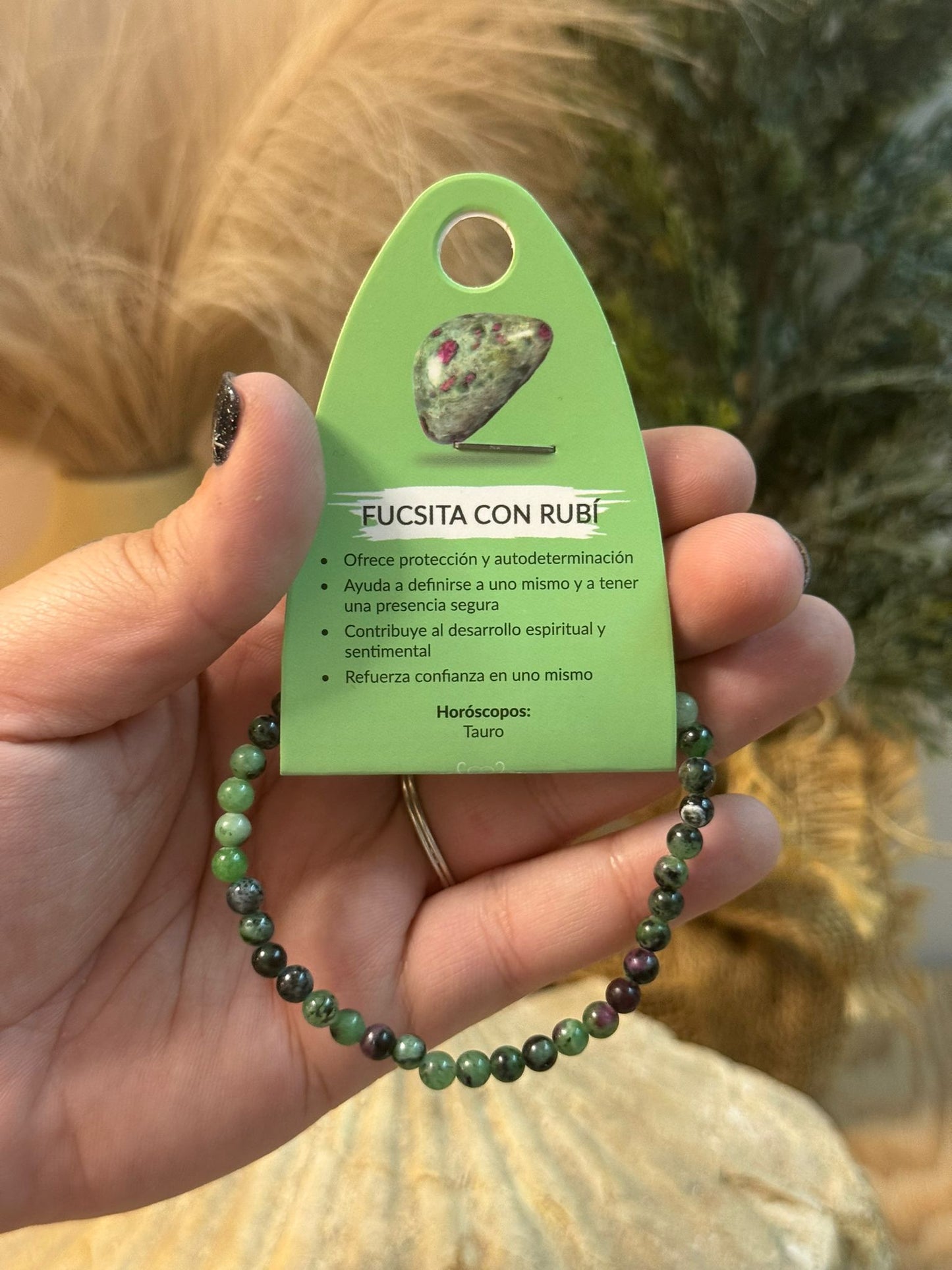 Pulsera Rubi con Fucsita 4 mm