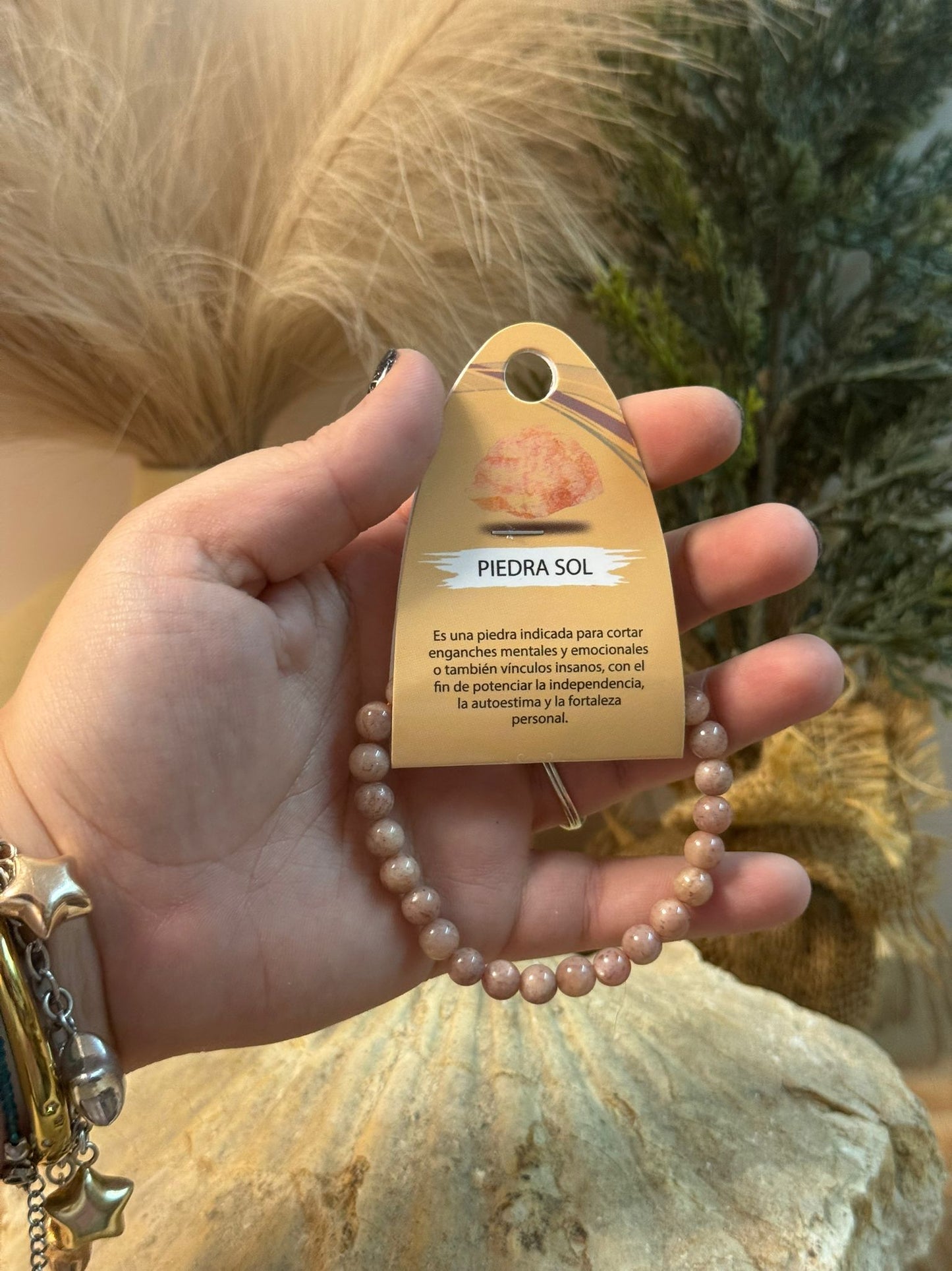 Pulsera Piedra Natural Piedra Sol 6 mm