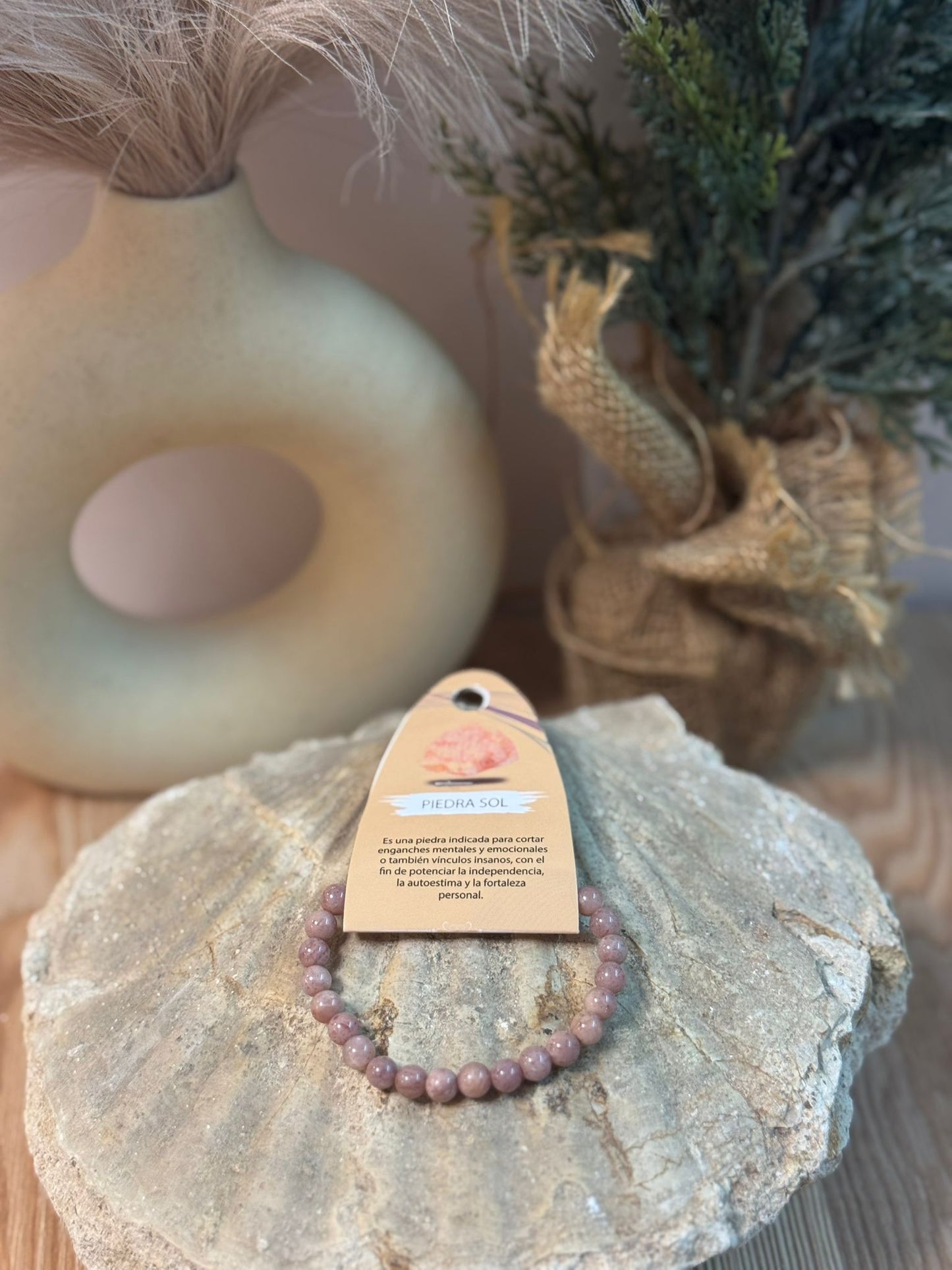 Pulsera Piedra Natural Piedra Sol 6 mm