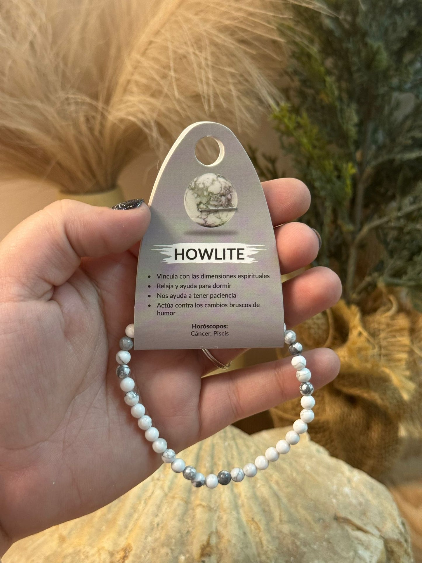 Pulsera mineral Howlite 4mm