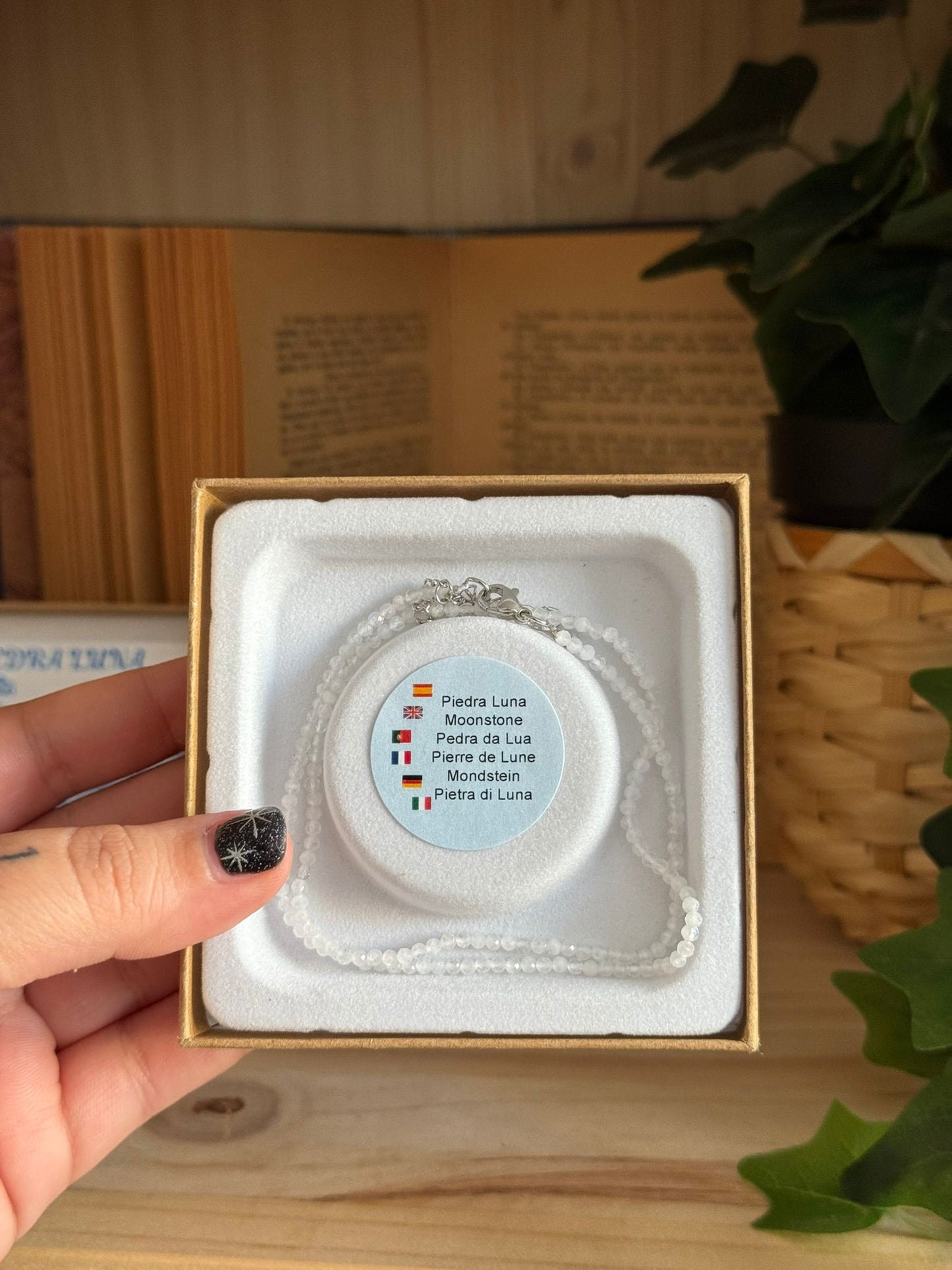 Collar y Pulsera de Piedra de Luna – Calidad Extra