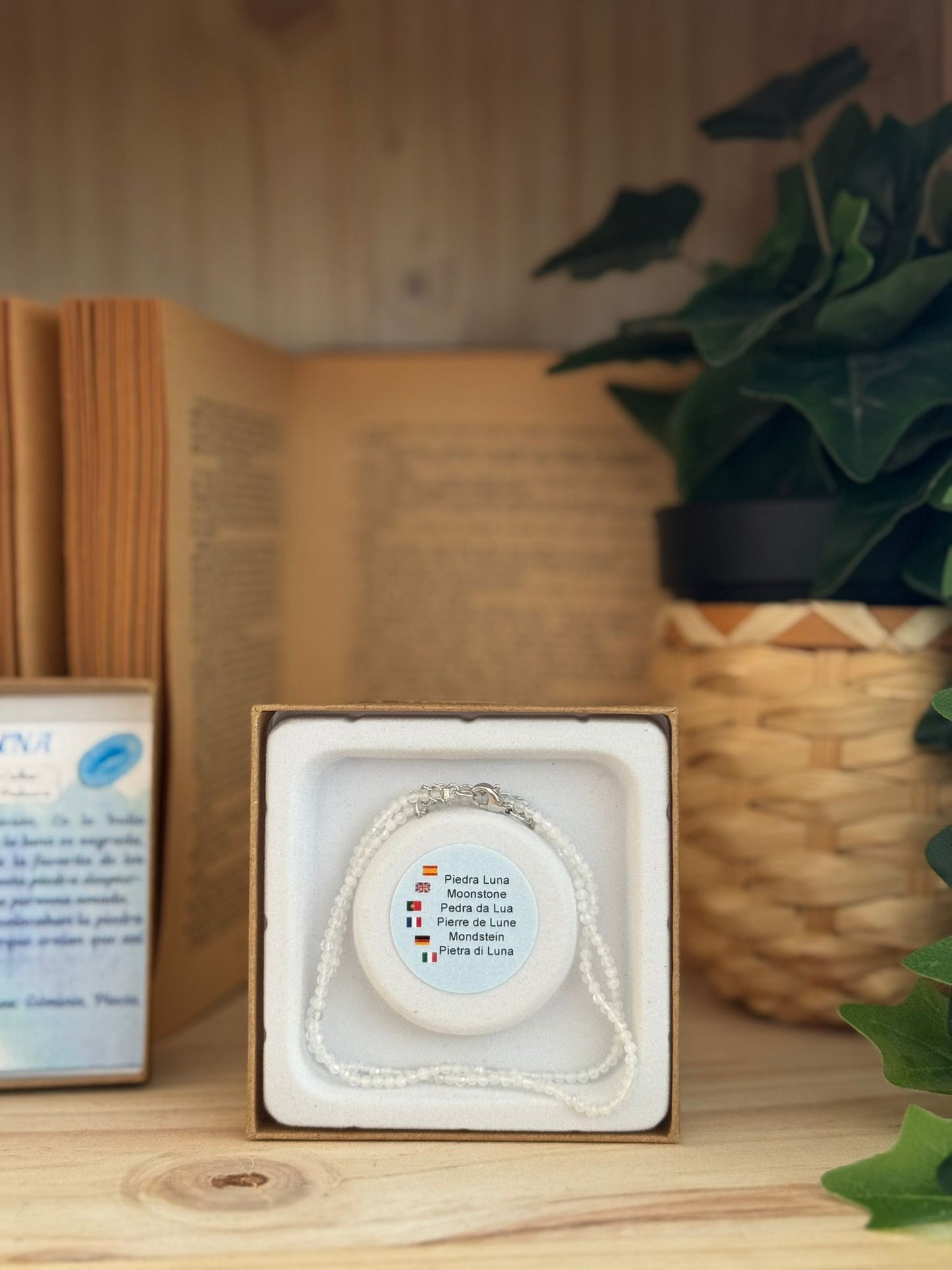 Collar y Pulsera de Piedra de Luna – Calidad Extra