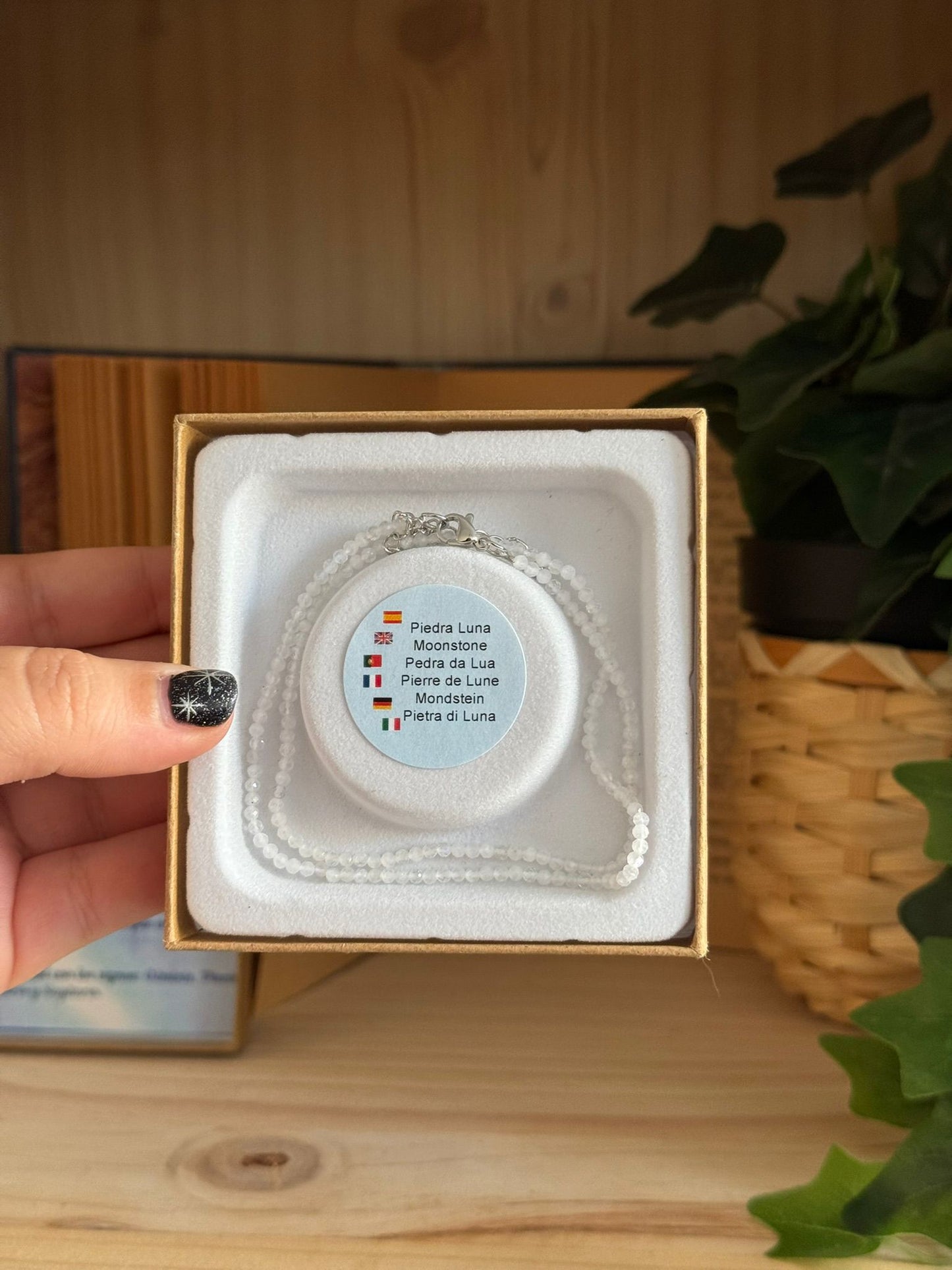 Collar y Pulsera de Piedra de Luna – Calidad Extra