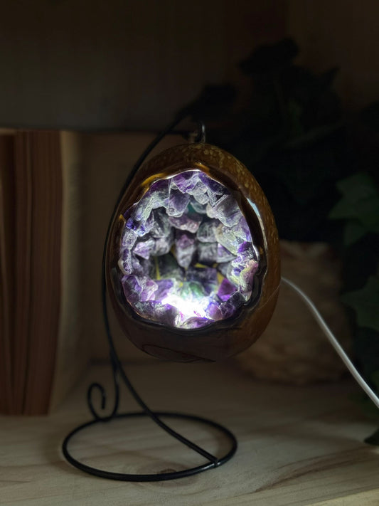 Lámpara huevo amatista