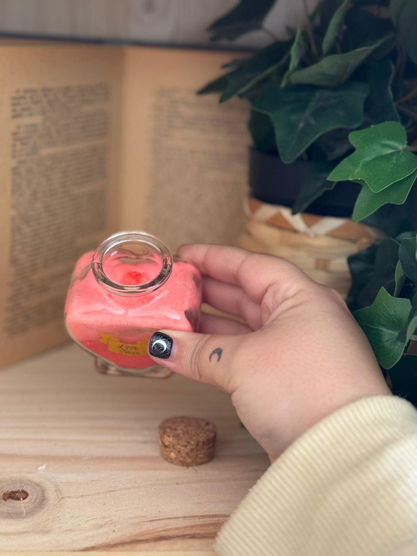 Vela Love Potion (Basada en Harry Potter) aroma fresa y chuche