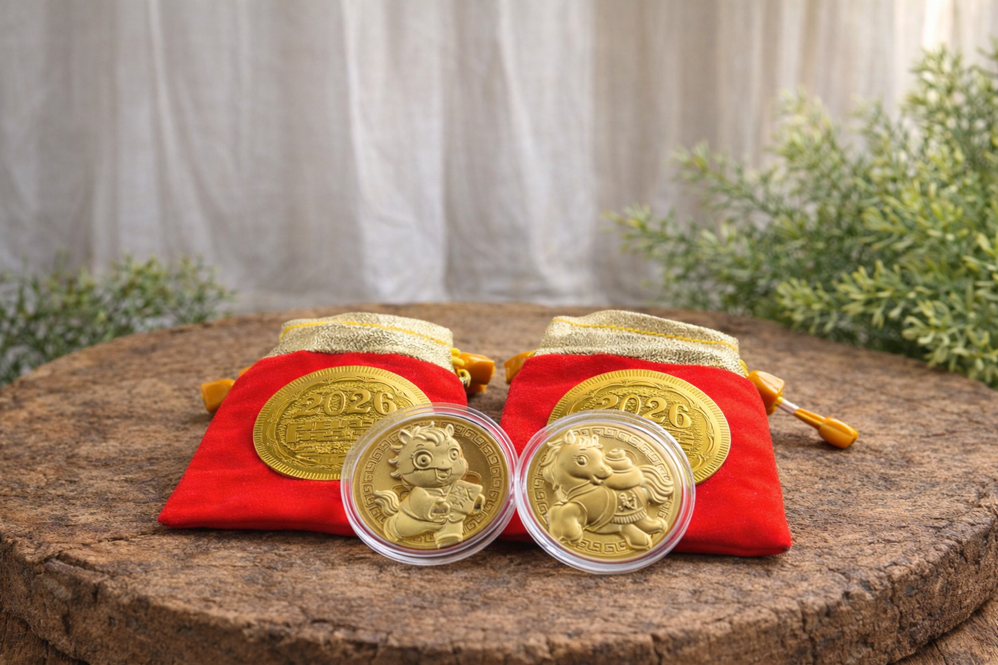 Moneda Feng Shui 2026 – Amuleto de Prosperidad (Año del Caballo)