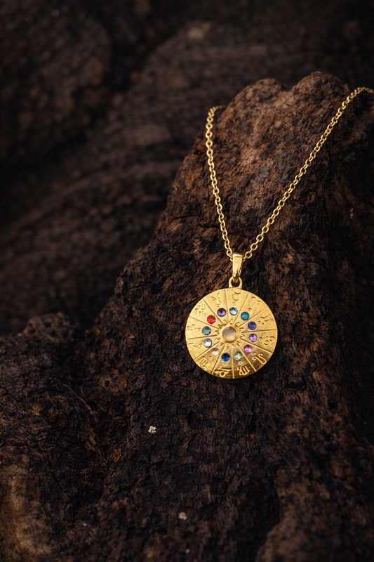 Collar zodíaco con circonitas de todos los horóscopos