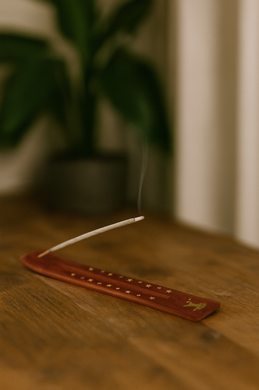 Quemador de Incienso de Madera de Mango Unicornio