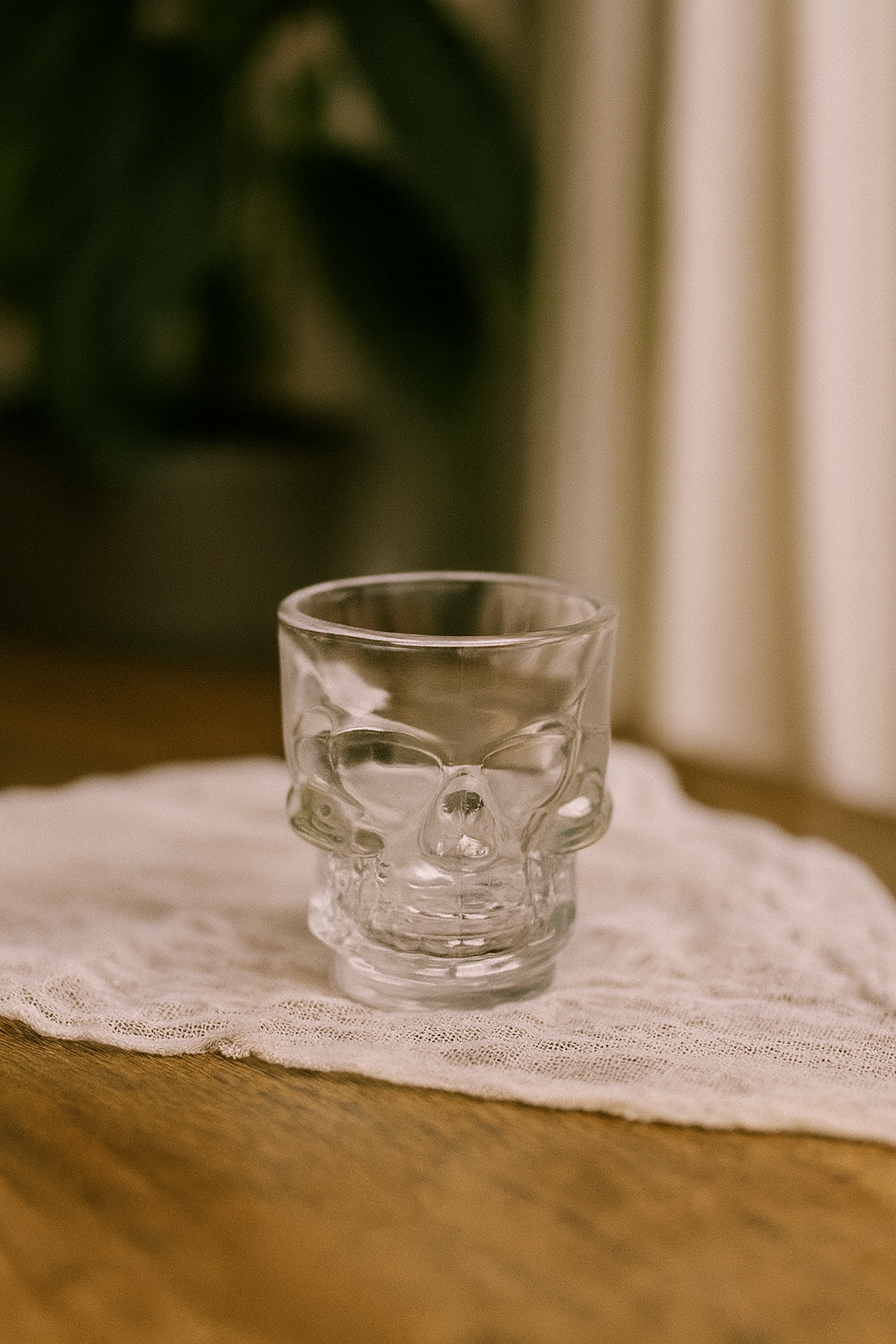 Set de 2 Vasos de Chupito de Cristal Calavera 60ml