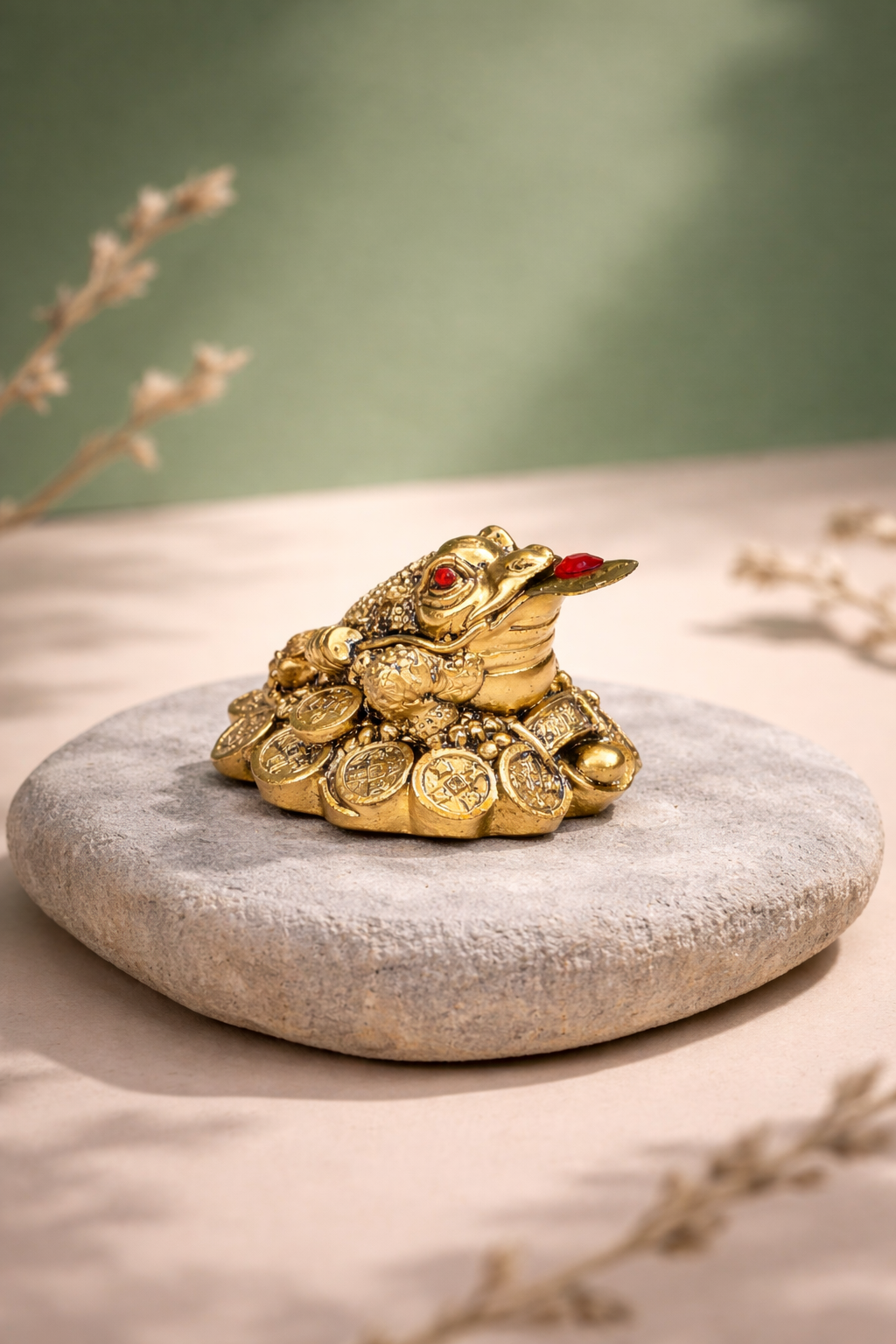 Rana color oro Feng Shui