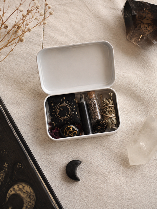 Mini altar de viaje portátil para brujitas