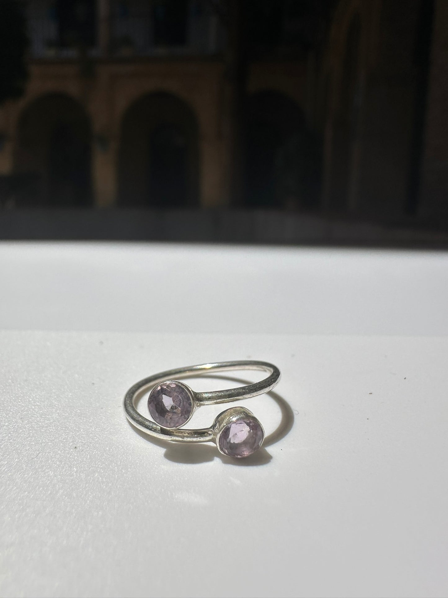 Anillo de Plata con Amatista ajustable