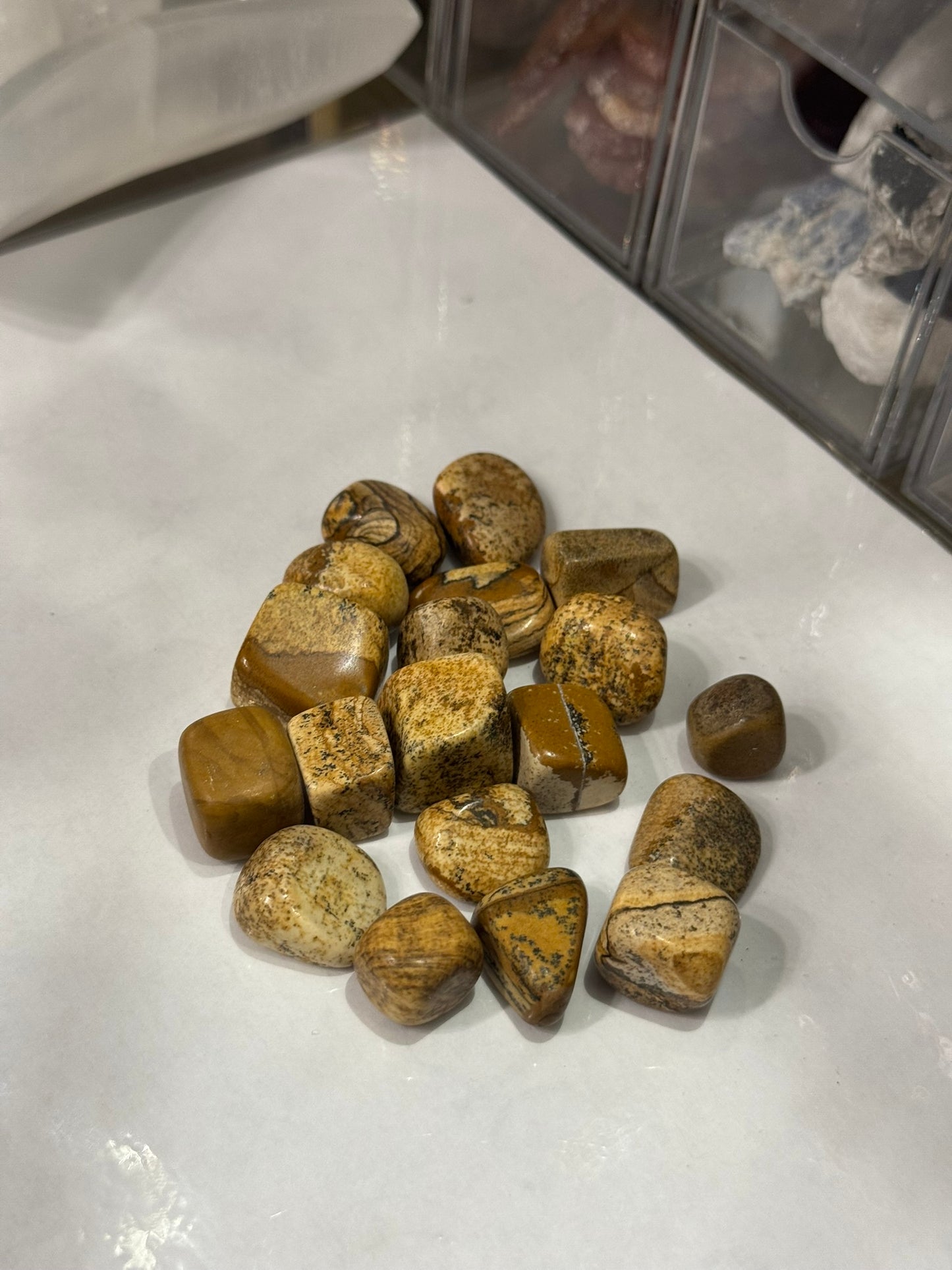 Mineral rodado Jaspe madera