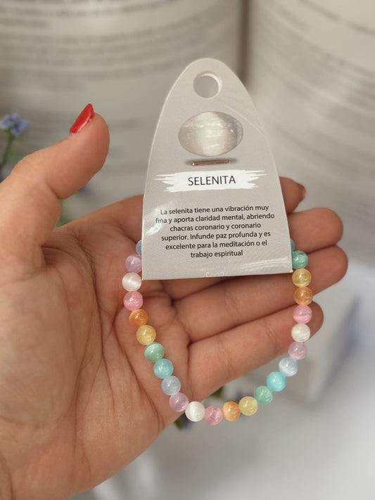 Pulsera de Selenita Multicolor