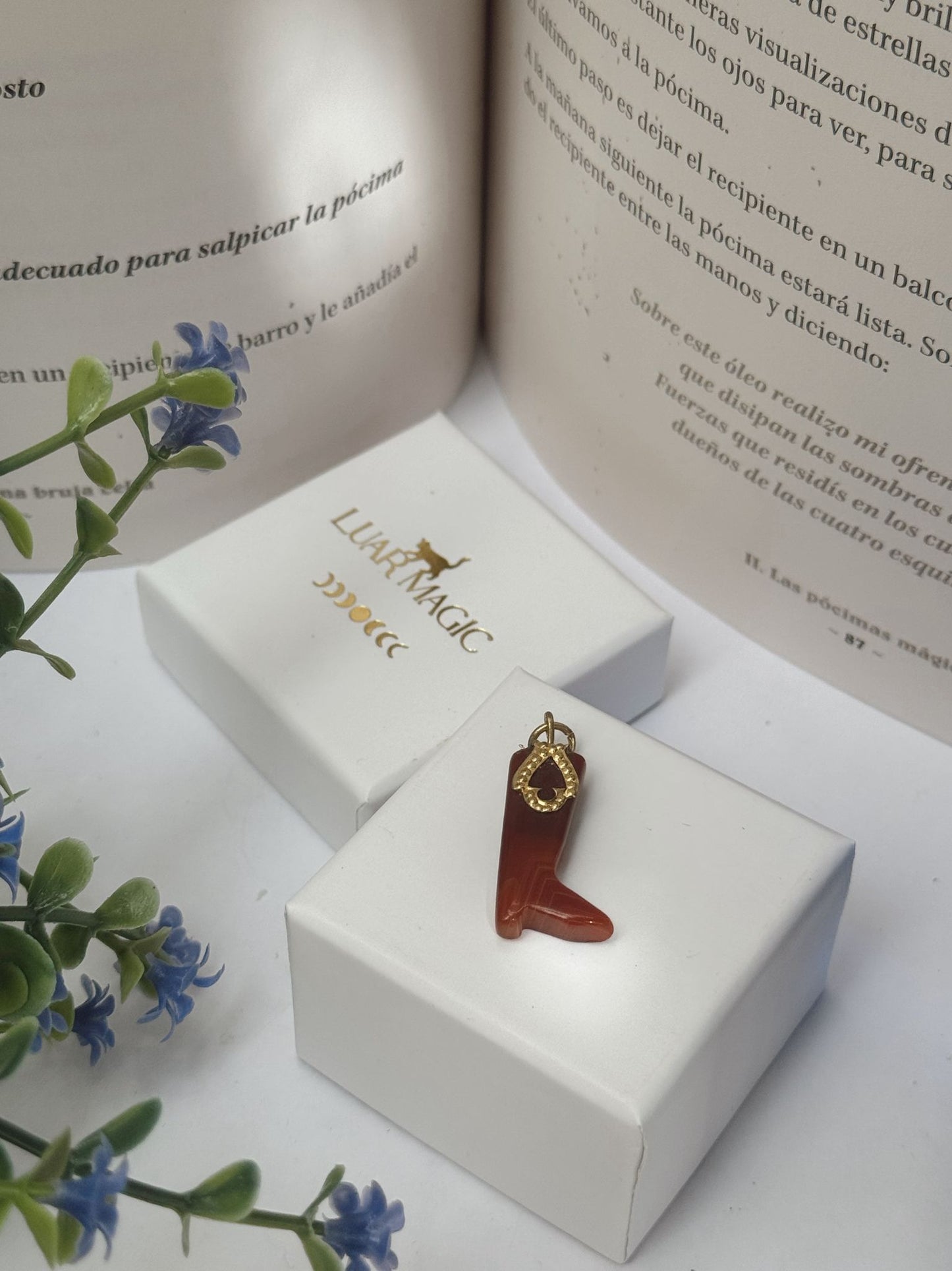 Colgante Botas de mineral acero inoxidable