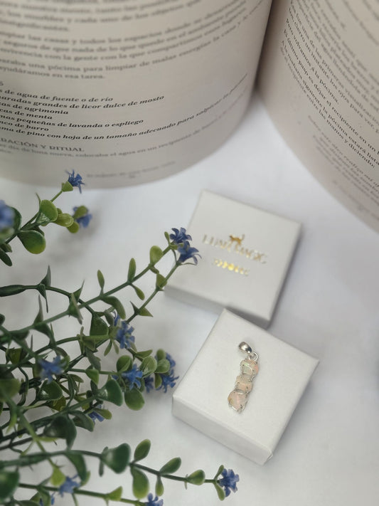 Colgante Ópalo etíope natural de plata de ley