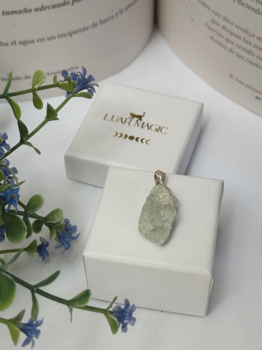 Colgante en Bruto de Aguamarina en Plata de Ley 925
