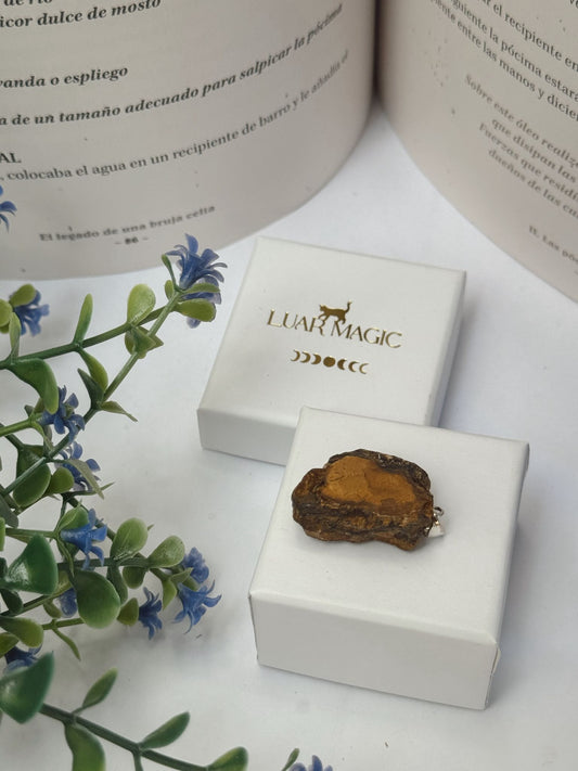 Colgante de Ojo de Tigre plata de ley 925