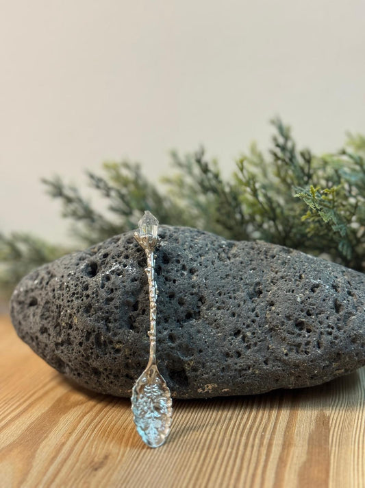 Cuchara Mágica de minerales con Punta de Cristal