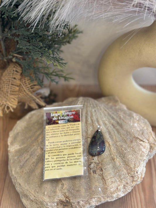 Colgante sangre de dragón plata 925