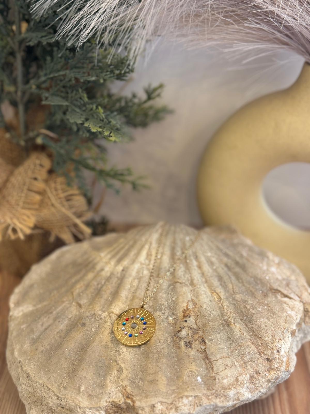 Collar zodíaco con circonitas de todos los horóscopos