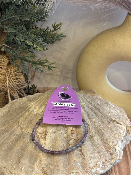 Pulsera de amatista 4mm