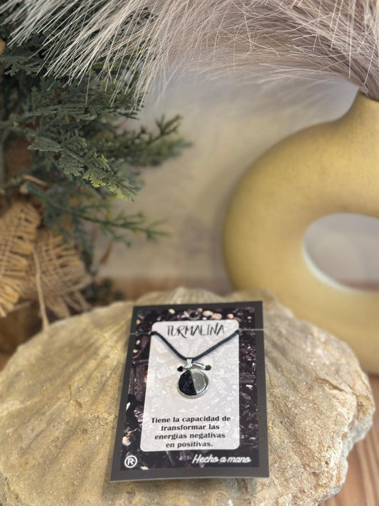 Collar Turmalina y selenita