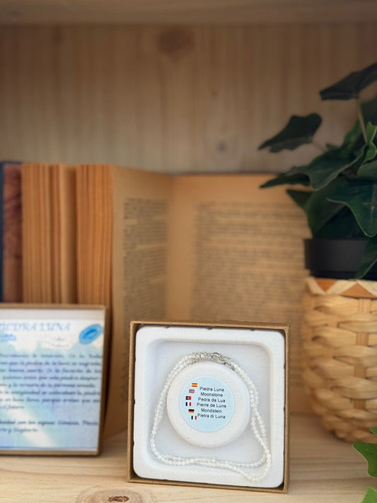 Collar y Pulsera de Piedra de Luna – Calidad Extra