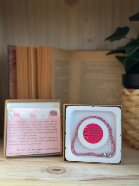 Collar y Pulsera de Turmalina Rosa