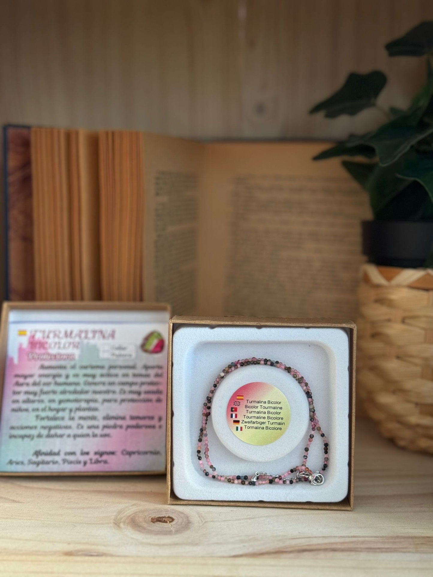 Collar/ pulsera Turmalina sandía  calidad extra