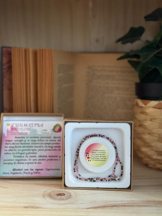 Collar/ pulsera Turmalina sandía  calidad extra