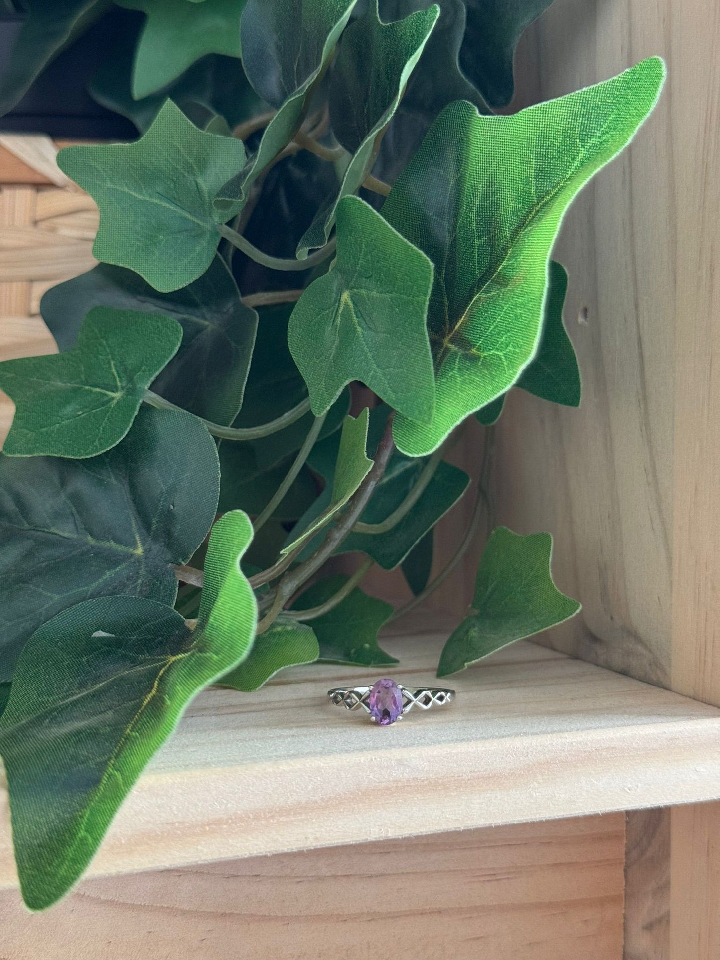 Anillo de Amatista Facetado
