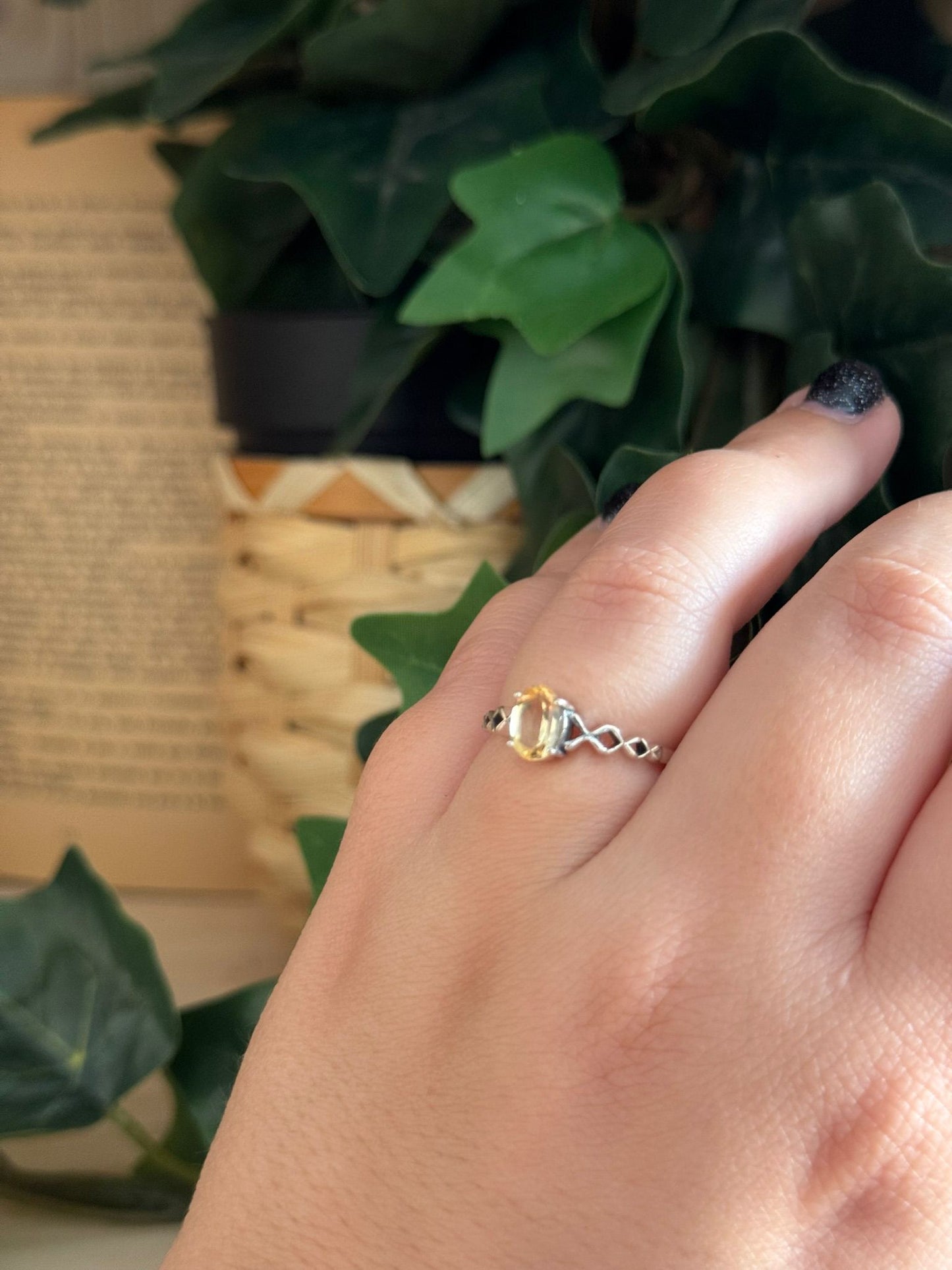 Anillo de Citrino Facetado